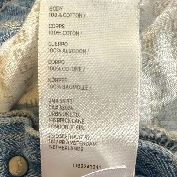 Free People Ziggy Striped Overalls Beachcomber Railroad Bohemian Coastal Medium - Picture 12 of 13